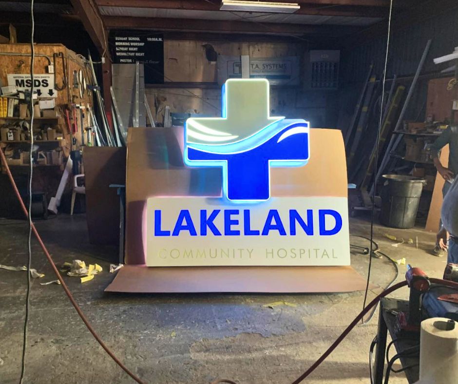 Hospital signage by Cook Neon Signs