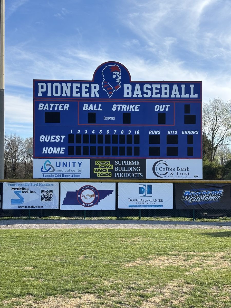 Athletic scoreboard built by Cook Neon Signs
