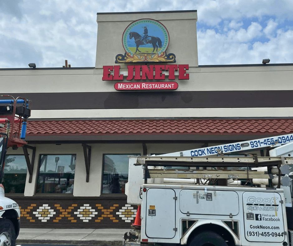 Illuminated restaurant sign